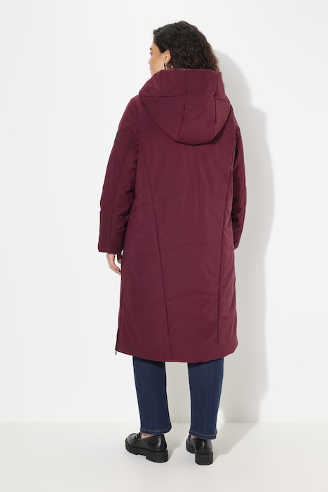 HYPRAR Puffer-Mantel, 2-Wege-Zipper, Stehkragen, recycelt