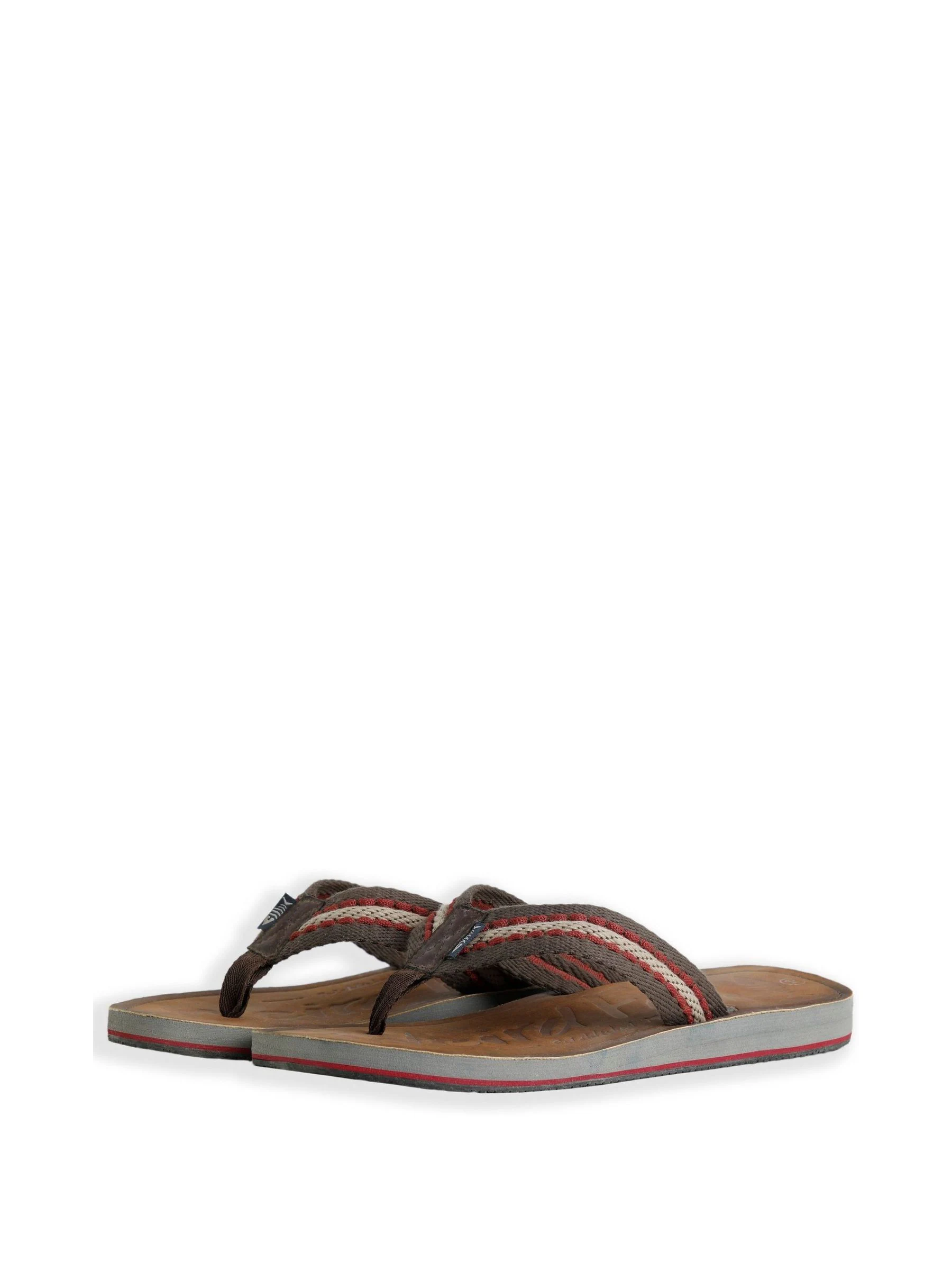 Weird Fish Malham Leather Look Flip Flop Slippers