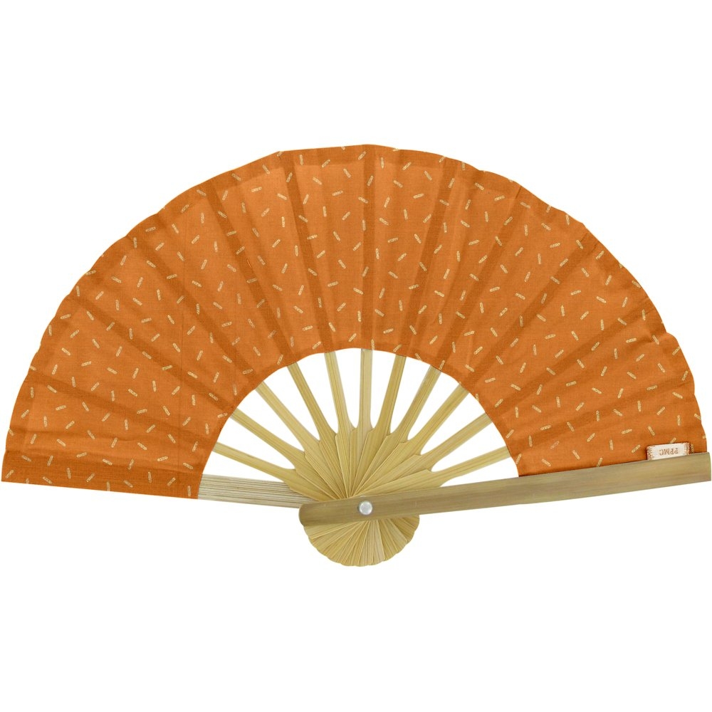 Eventail Paille Dorée Caramel