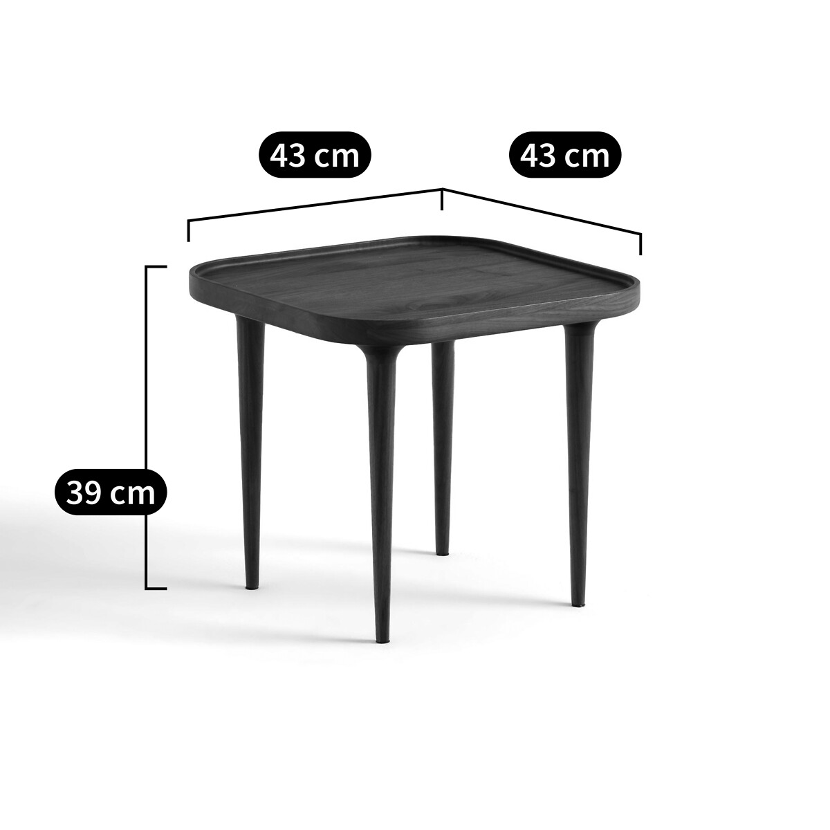 AM.PM<br>Mesa de centro em nogueira maciça, modelo pequeno Magosia