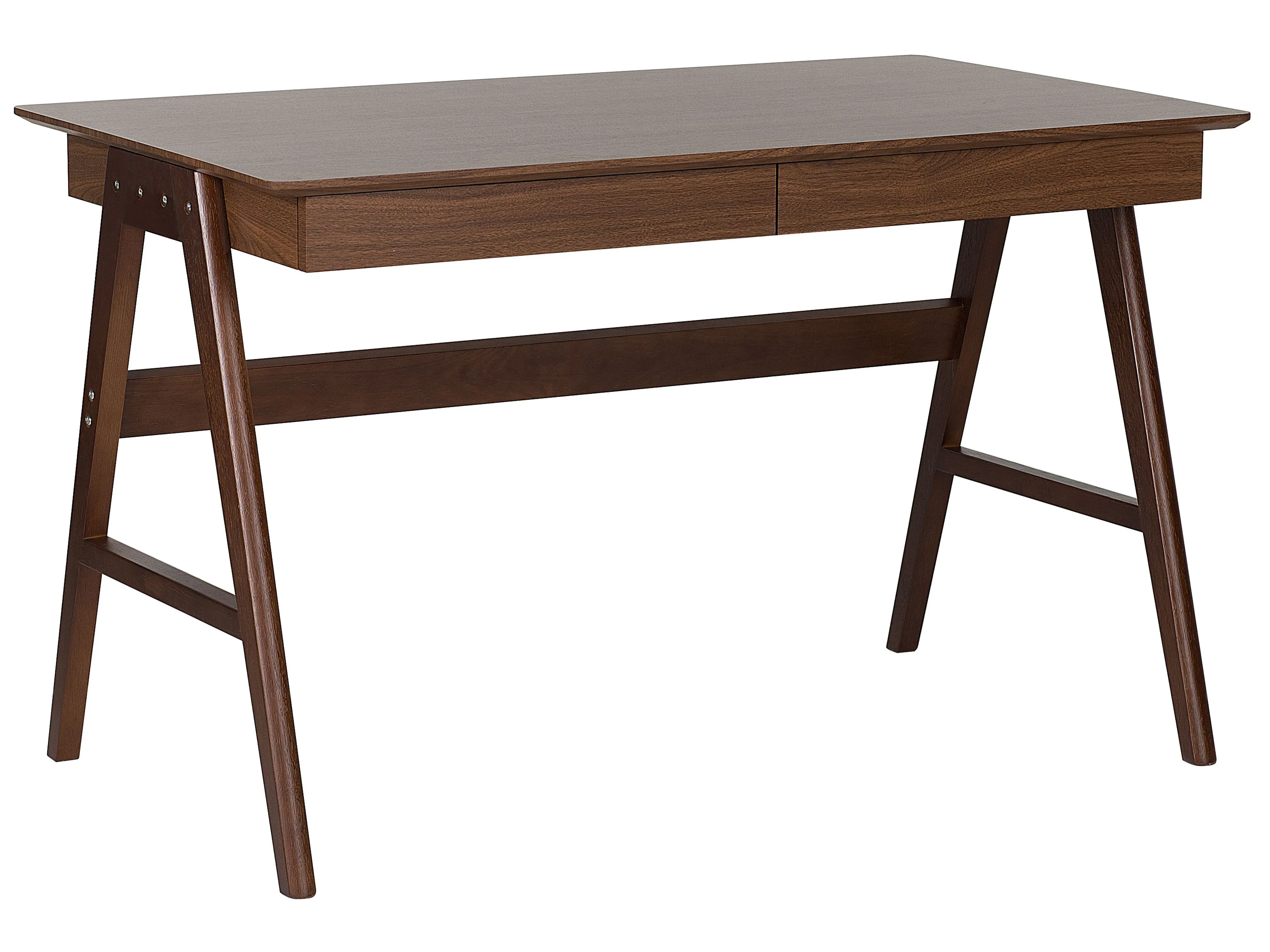 Bureau SHESLAY Donkerbruin 120 cm 70 cm met lades