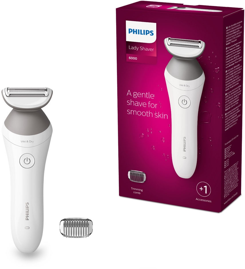 Philips Elektrokörperrasierer »SatinShave Prestige Series 6000 BRL126/00« 1 Stk. Aufsätze nass oder trocken