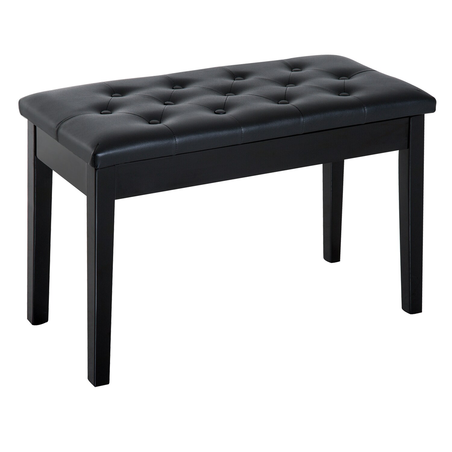 HOMCOM Klavierhocker mit Stauraum schwarz 75 x 35 x 50 cm (LxBxH)