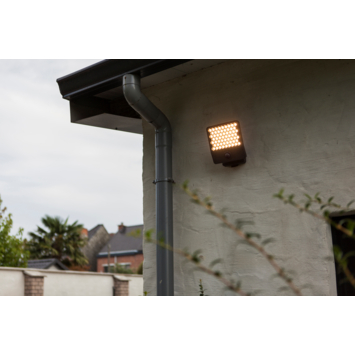 LUTEC wandlamp Atlantis donkergrijs 23,5W met bewegingssensor