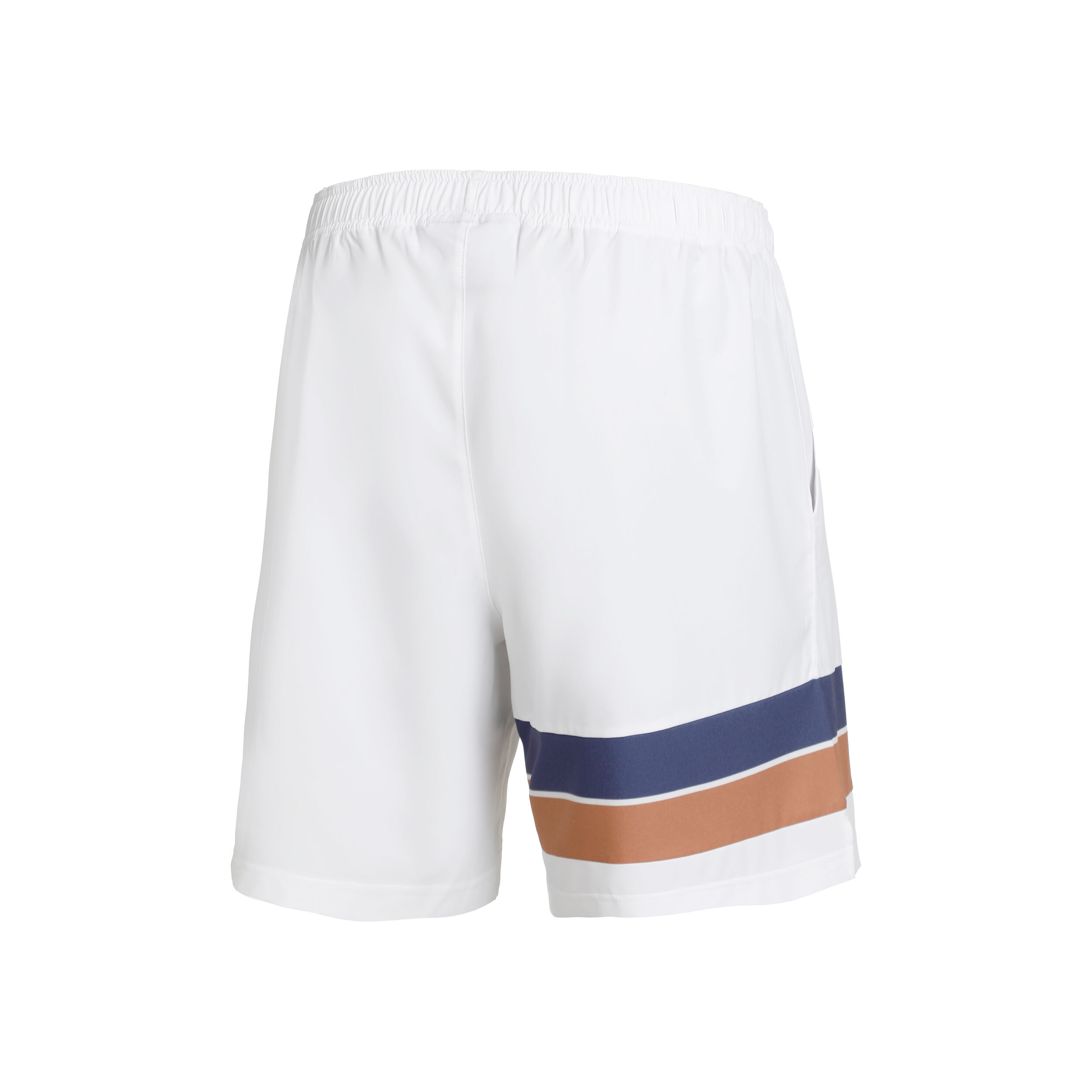 Quiet Please Retro Stripe Block Smash Shorts Hommes - Blanc