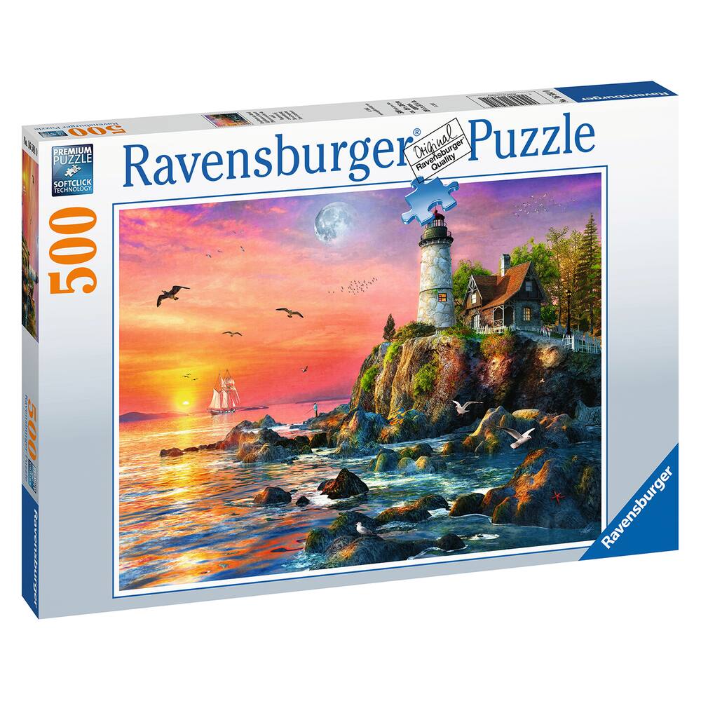 PUZZLE 500 PIECES - PHARE AU COUCHER DU SOLEIL