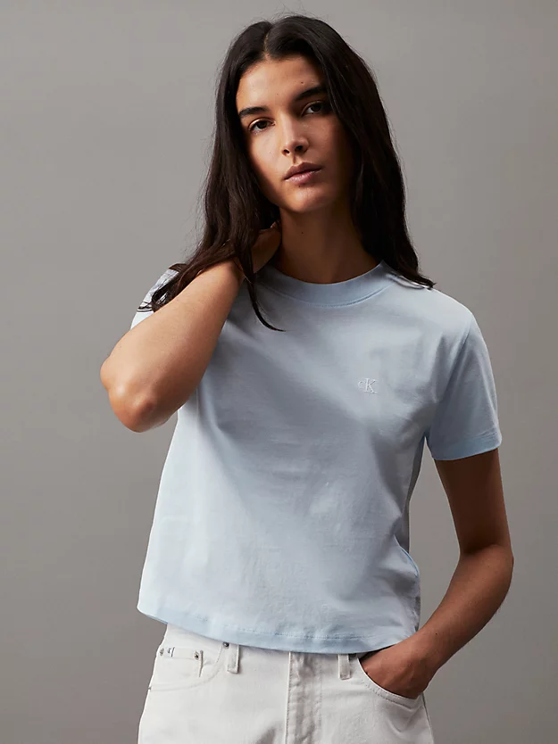 Camiseta slim fit com monograma