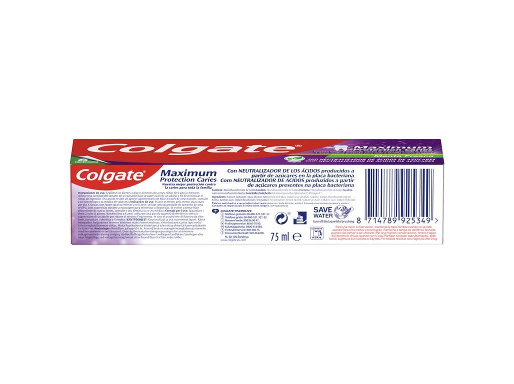 PASTA DE DENTES MAXIMUM PROTECTION CÁRIES COLGATE 75ML