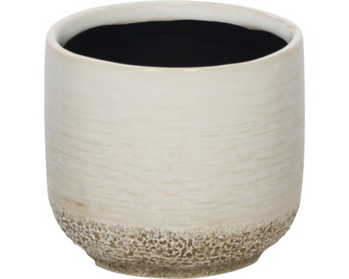 Becca halfronde plantenbak, 7 cm hoog, wit
