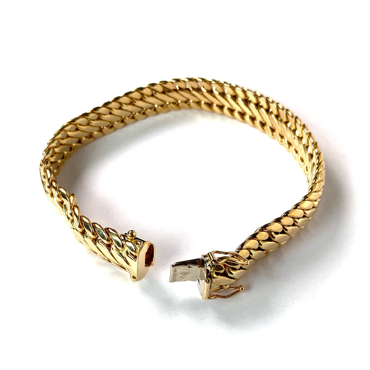 Bracelet d'occasion or 750 jaune maille fantaisie 21 cm