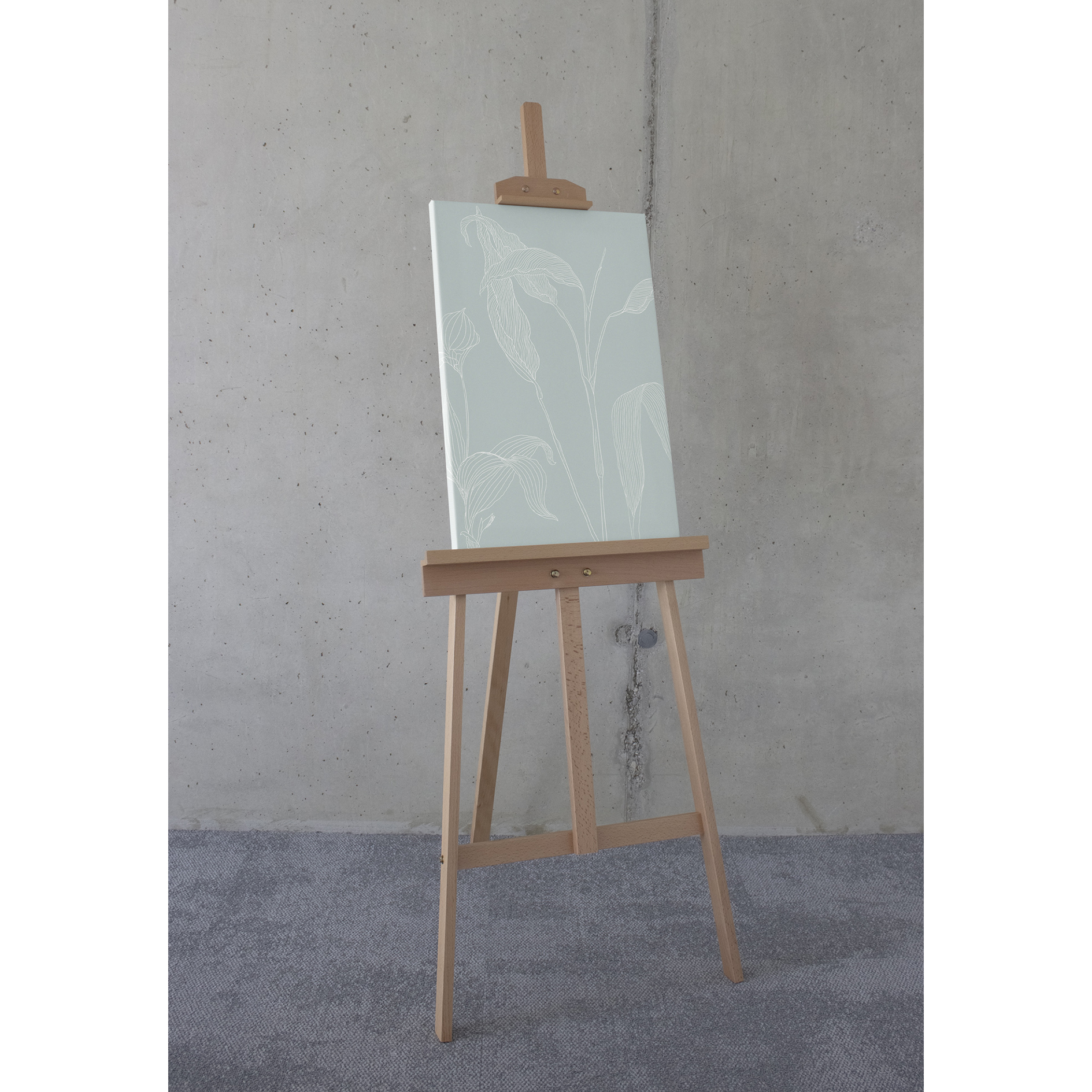 Keilrahmenbild MINTY GREEN - blau-weiß - 40x60 cm
