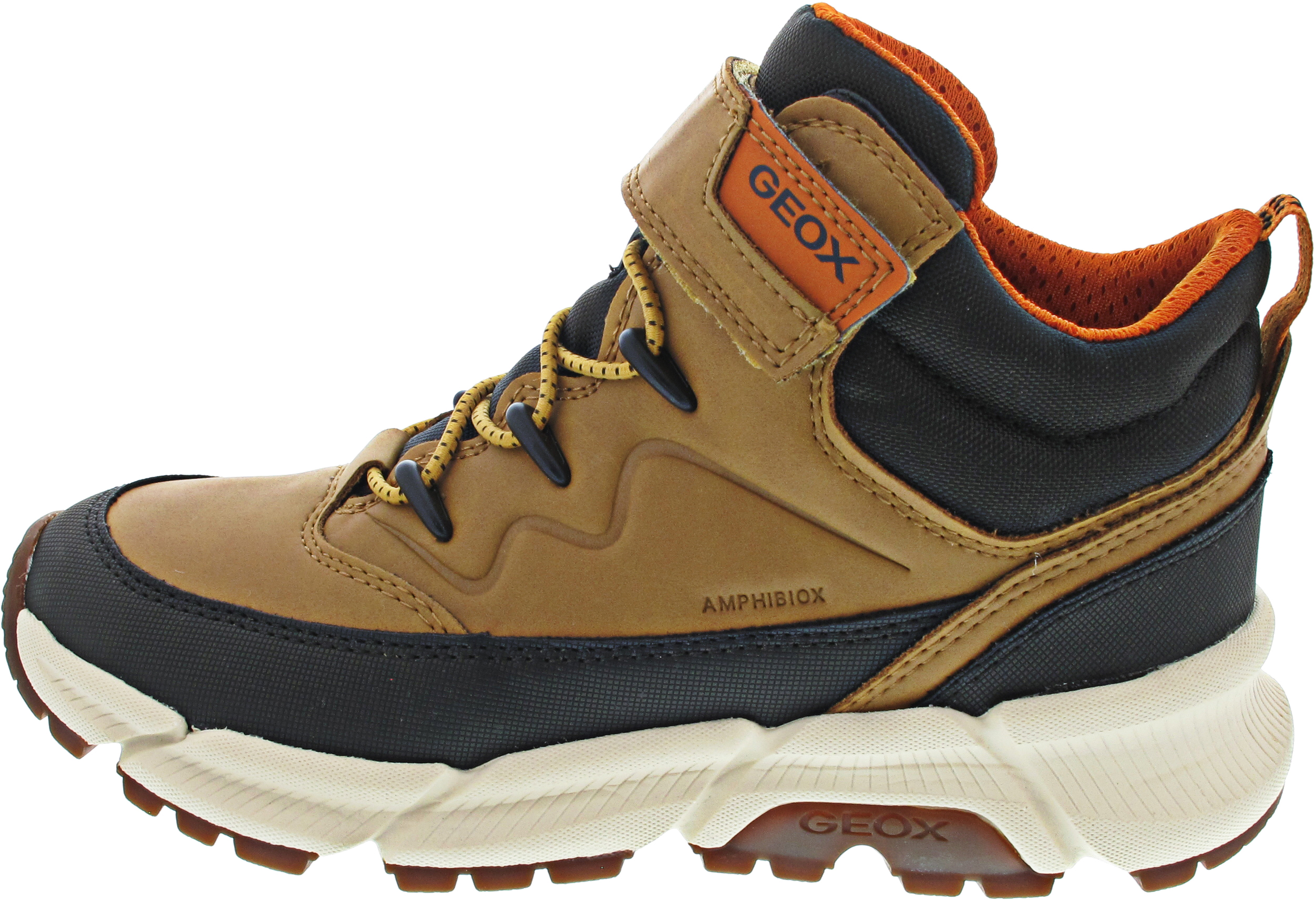 Geox Flexyper Plus Boy Klettstiefel TEX braun