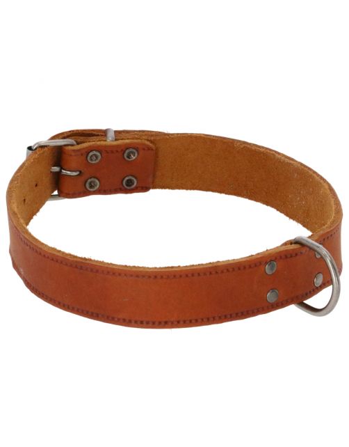 Adori Halsband Vetleder Met Print Cognac - Hondenhalsband