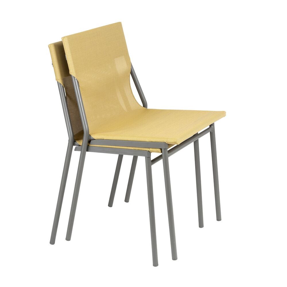Stuhl mit Großem Sitzkomfort Horizon Batyline® Duo Gelb Safran-Titane