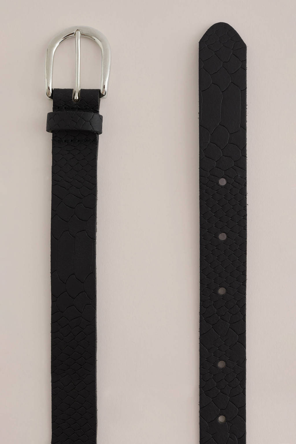 WE Fashion leren riem zwart