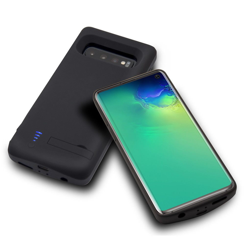 Samsung Galaxy S10 Backpack Akku Case Schutzhülle mit Kickstand (6000mAh) - Schwarz