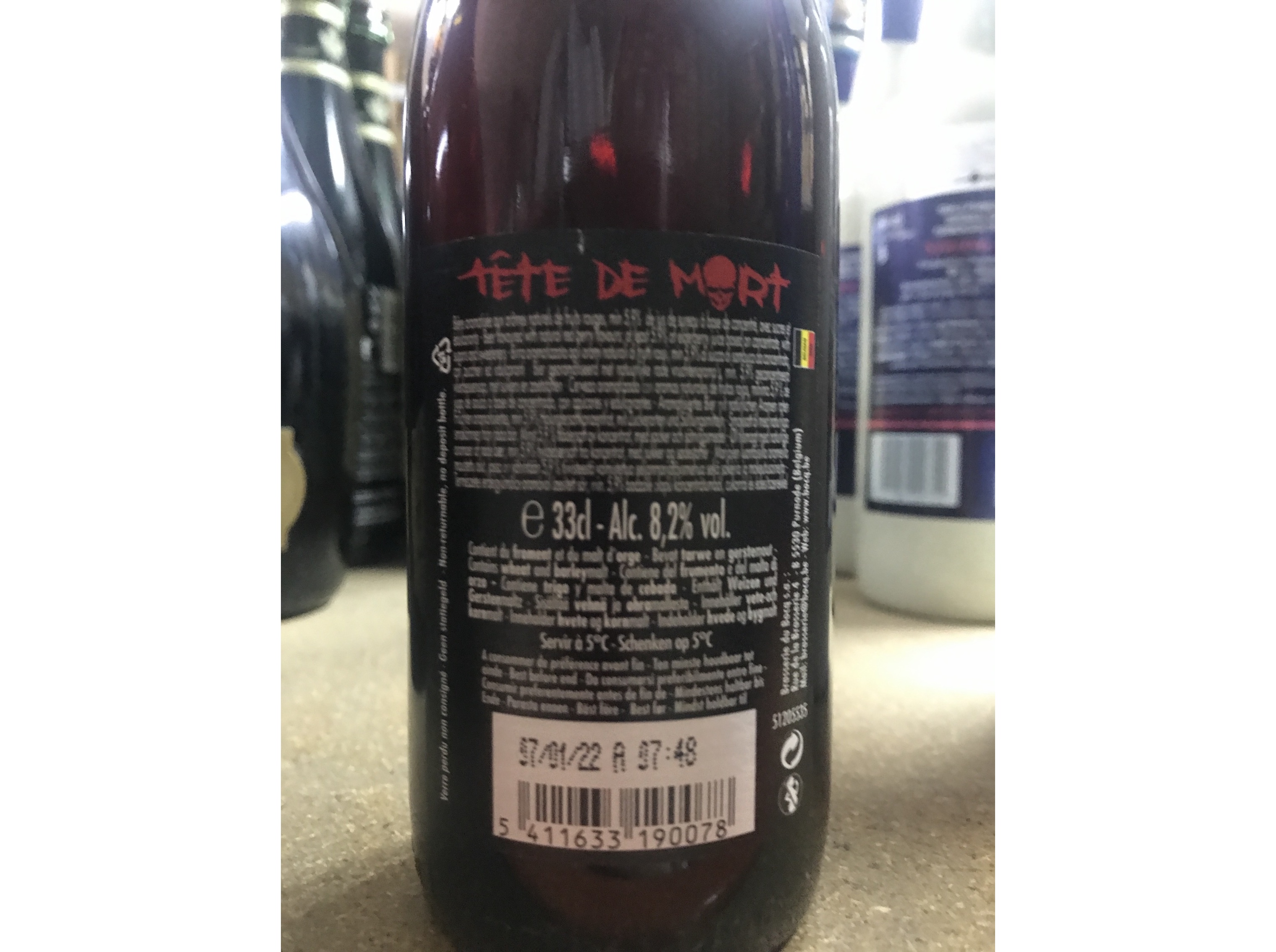CERVEJA TÉTE DE MORT FRUITBEER 0.33L