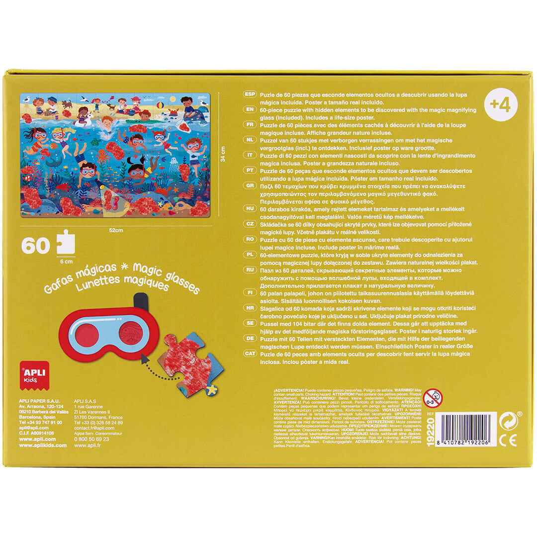 Apli kids puzzel strand top secret - 60st