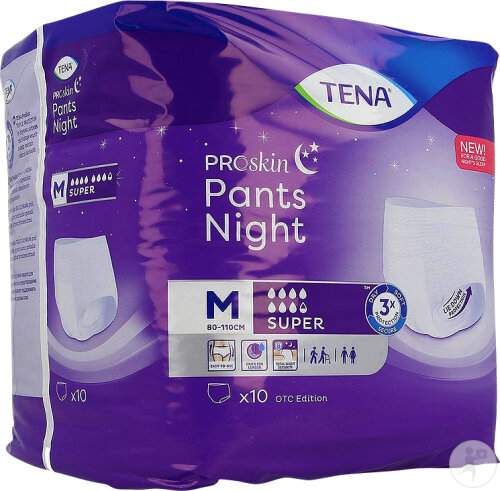 Tena Proskin Pants Night Super M 10 Pièces