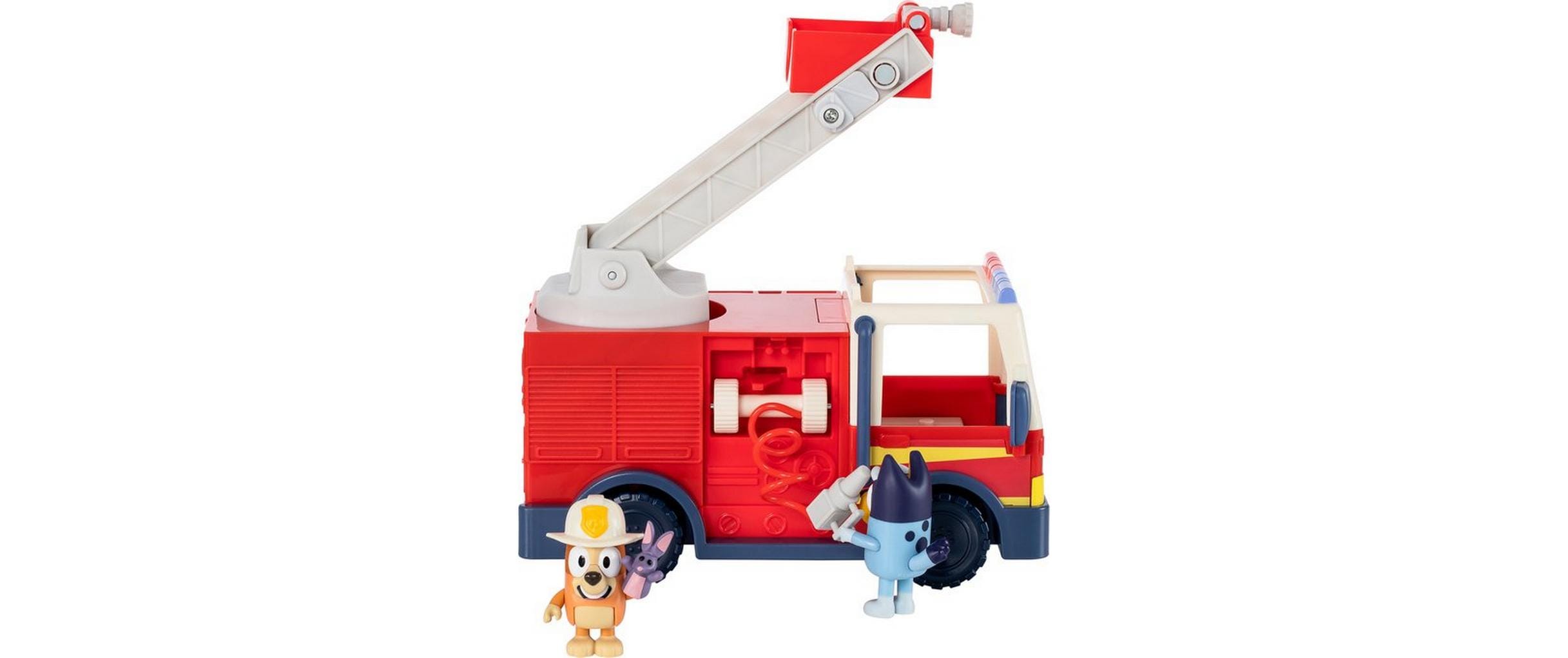 Figurenset Bluey Feuerwehrauto 3 FigurenSpielset mit Bingo, Bluey und Bob Bilby