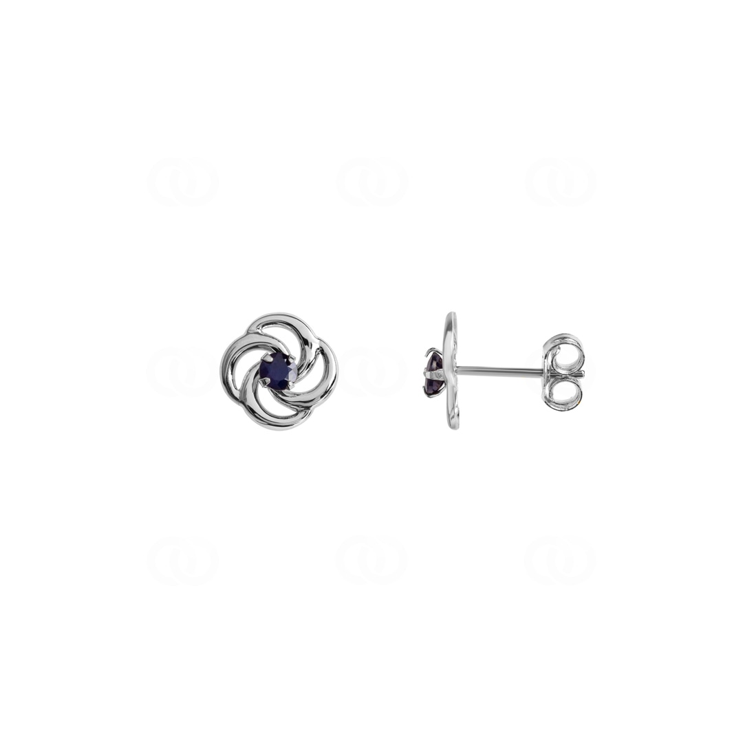 Ohrstecker 750/18 K Weissgold mit Saphir