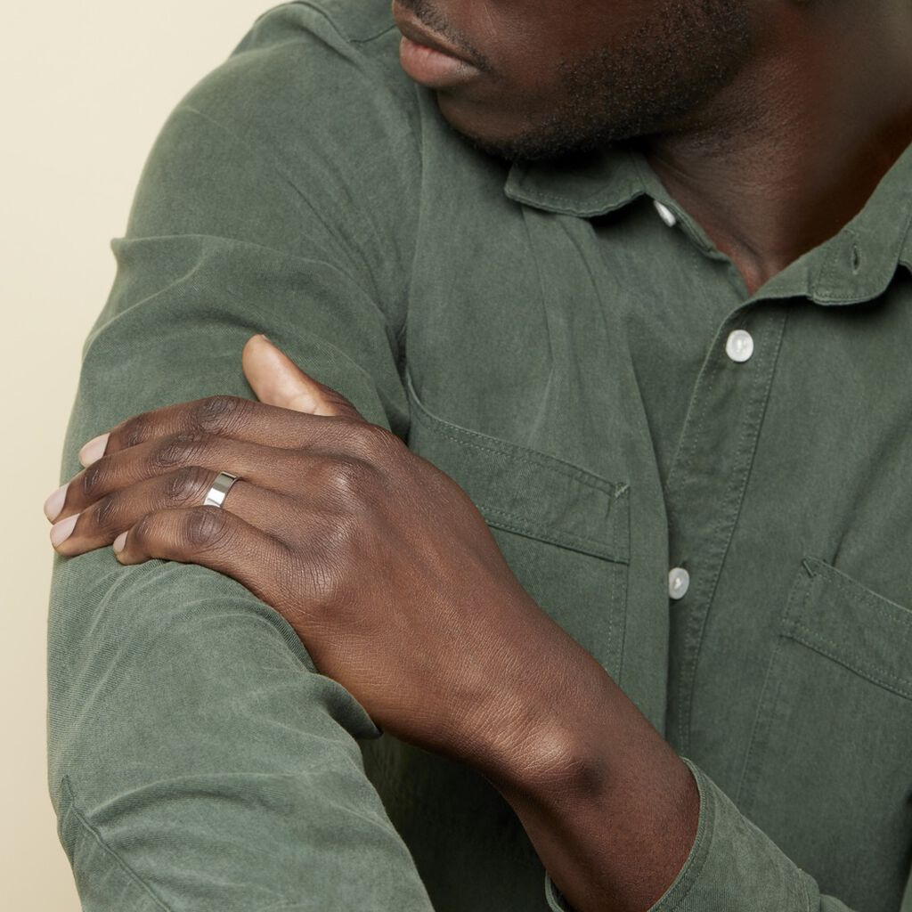 Bague Jourdan Ahou Acier Blanc Diamant
