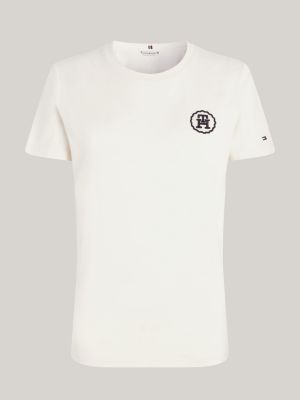Camiseta moderna com bordado de monograma TH
