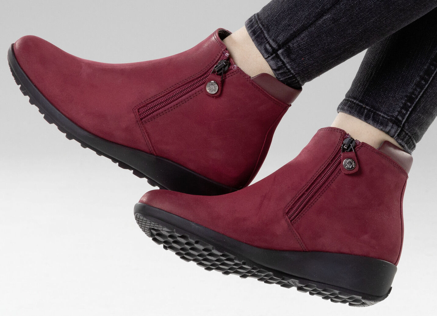 ELENA EDEN Stiefelette mit Nappaleder-Besatz
