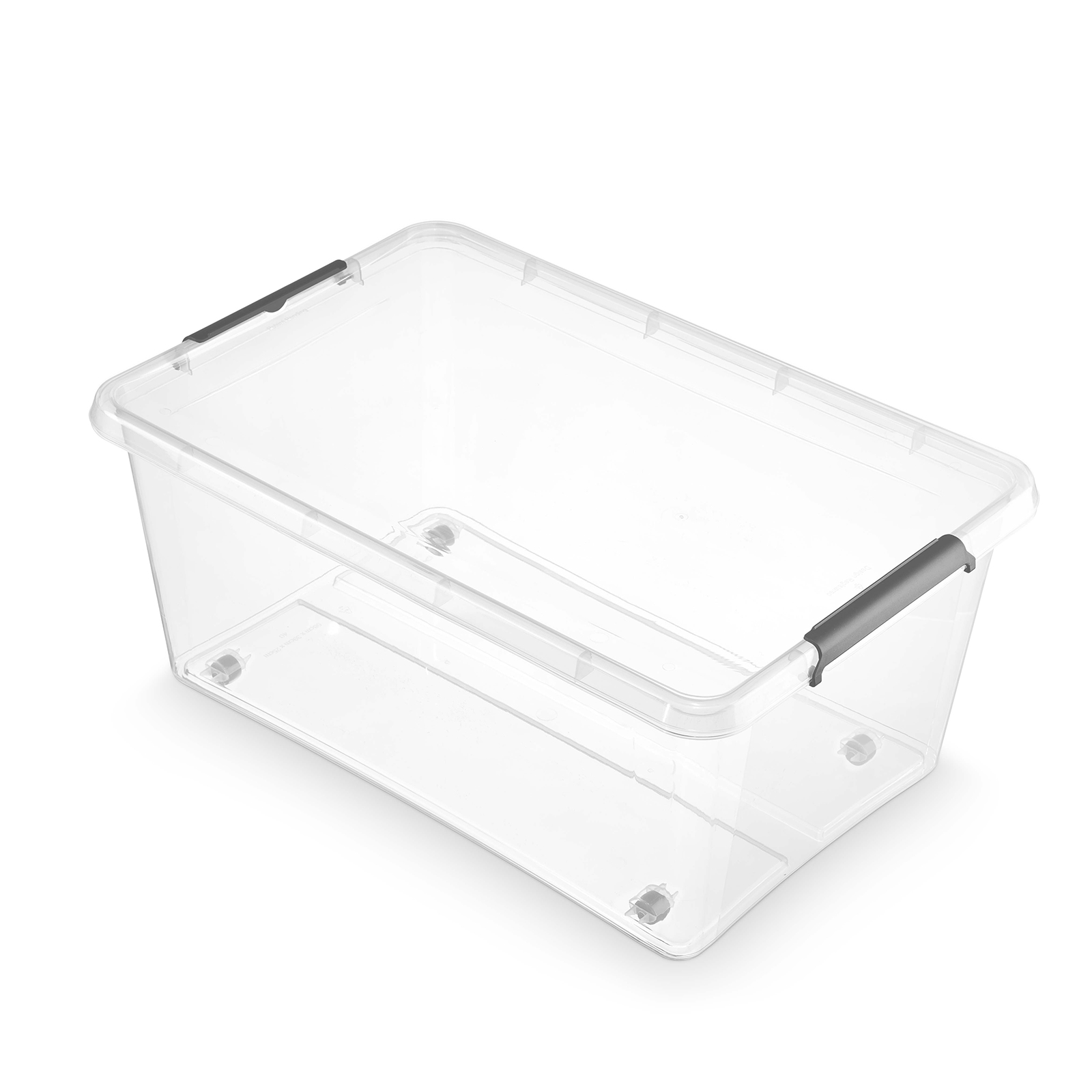 Rollbox - transparent - mit Deckel - 35 Liter