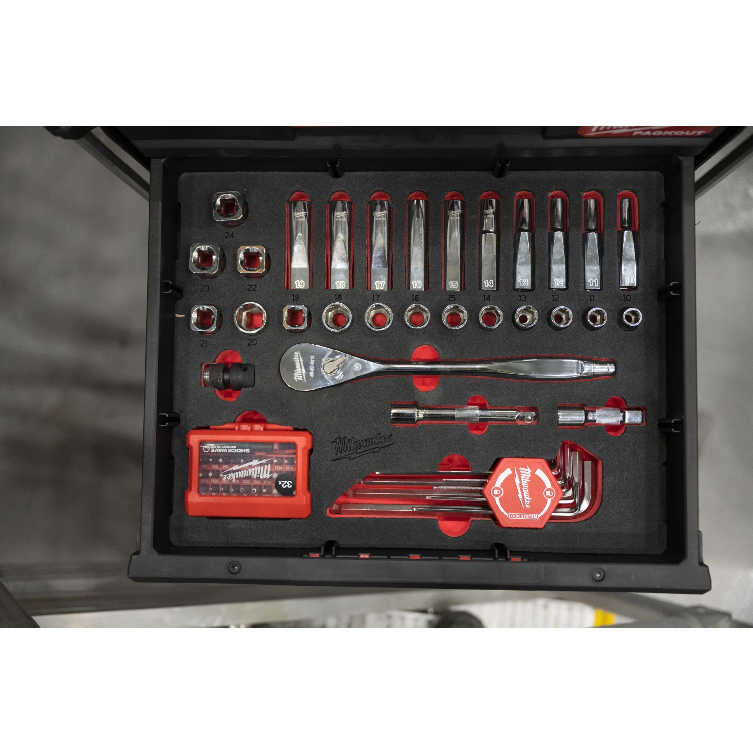 Milwaukee 4932480716 Foam Inlay doppenset 1/2'' PACKOUT™