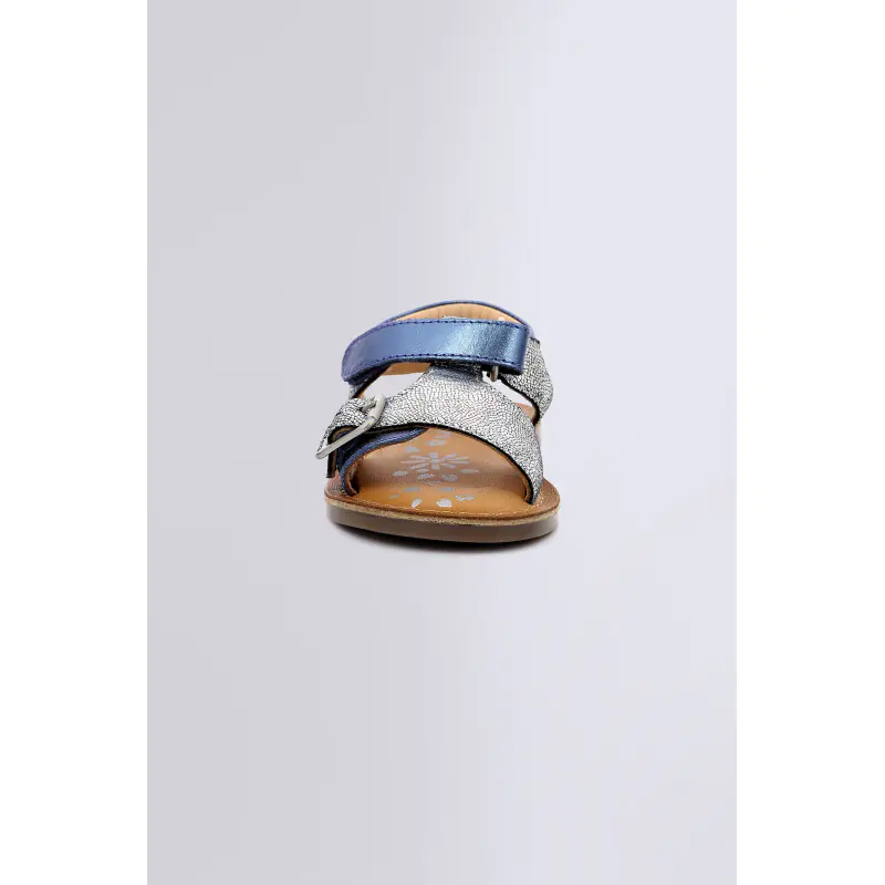 DIAZZ MARINE METALLISE SANDALES Cuir Fille