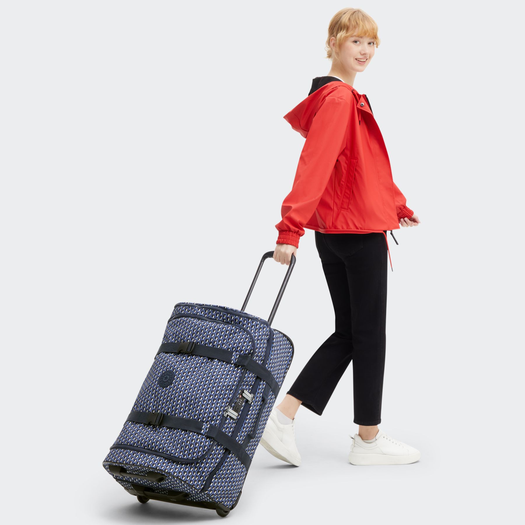 AVIANA M Valise à roulettes de taille moyenne avec sangles ajustables - 3D K Blue