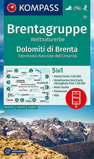 KOMPASS - 73 DOLOMITES DI BRENTA 1 50 000