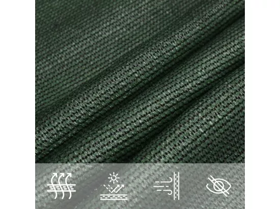 Voile d'ombrage 160 g/m² Vert foncé 3x6 m PEHD