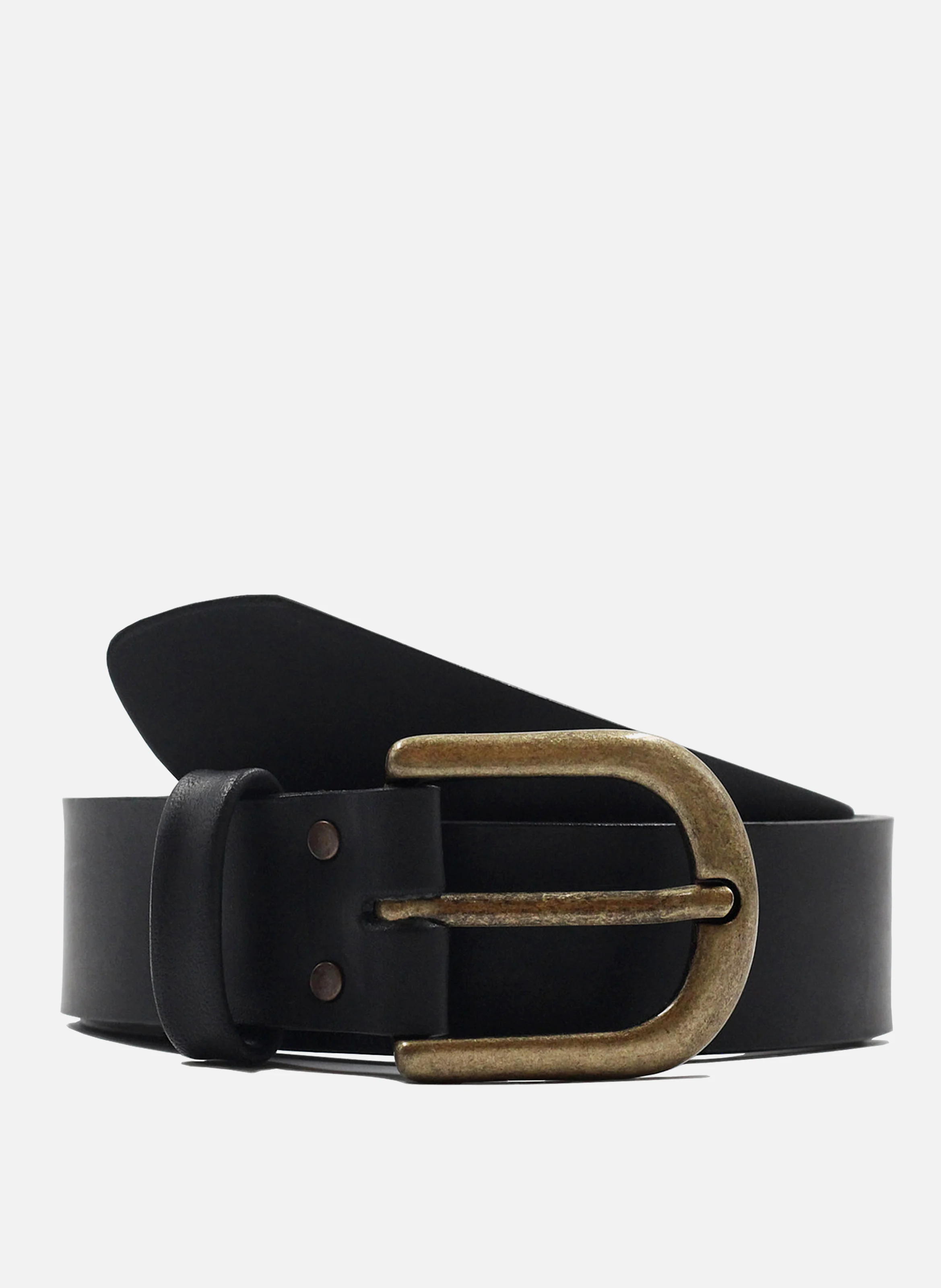 Ceinture milan cuir lisse | Noir