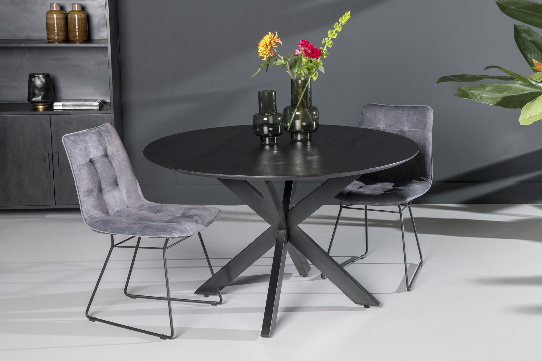 Eettafel rond zwart 120