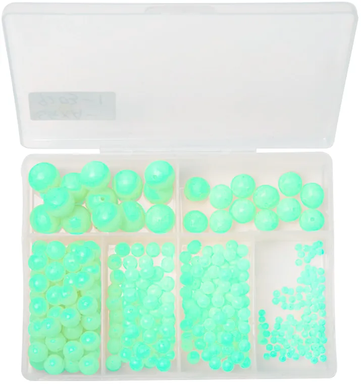 Wiggler Fladen Luminous Soft Beads 300-Pack Selvlysende Myke Perler 5, 8 Og 10mm Luminous