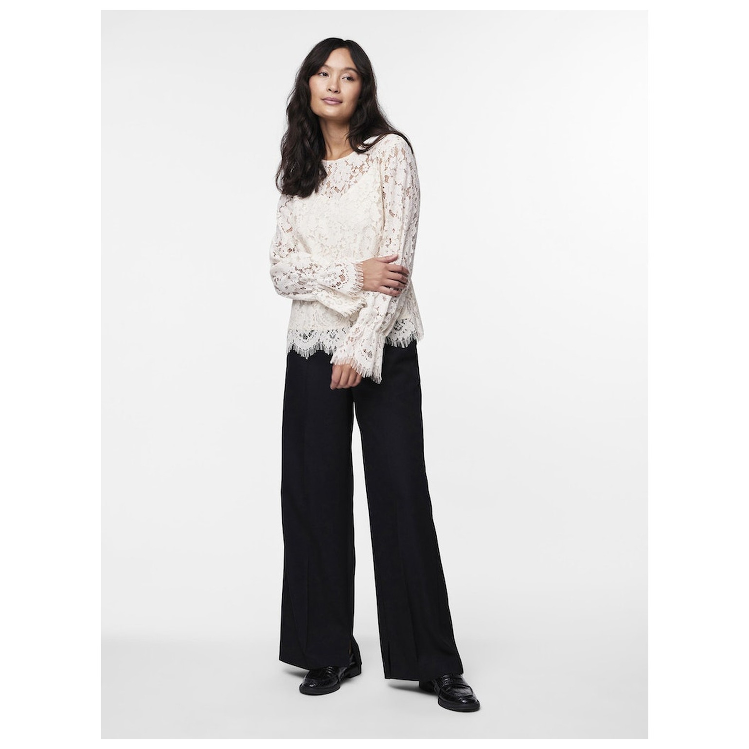 Y.A.S YASPERLA LS LACE TOP S. NOOS