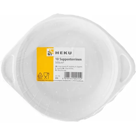 Heku Suppenterrinen 500ml weiß, 10 Stück