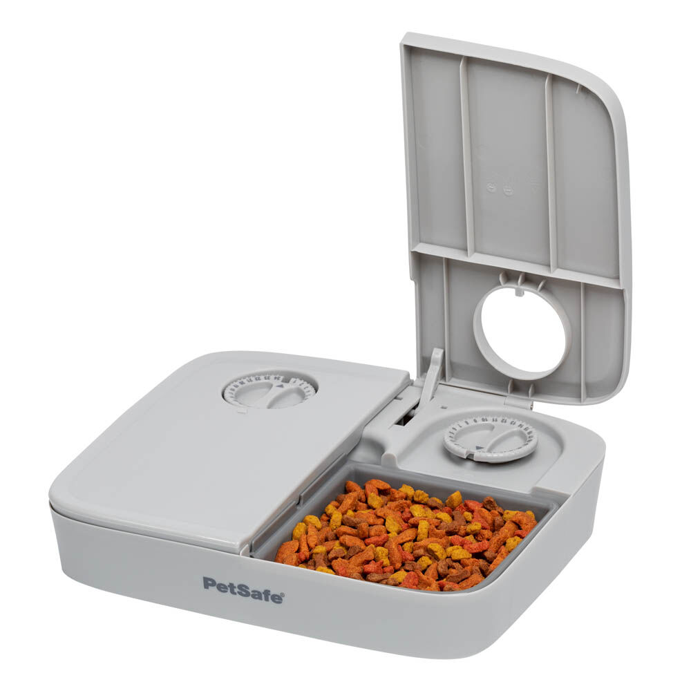 Petsafe - Automatische voerbak voor 2 maaltijden - Grijs - 11x40x32 cm
