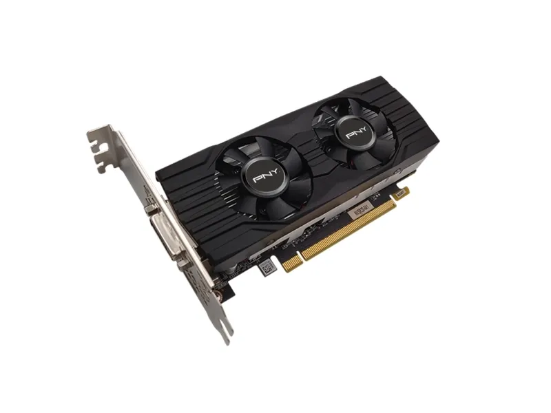 PNY GeForce GTX 1650 Dual Fan - Grafikkort - GF GTX 1650 - 4 GB GDDR6 - PCIe 3.0 x16 lavprofil - DVI, HDMI, DisplayPort