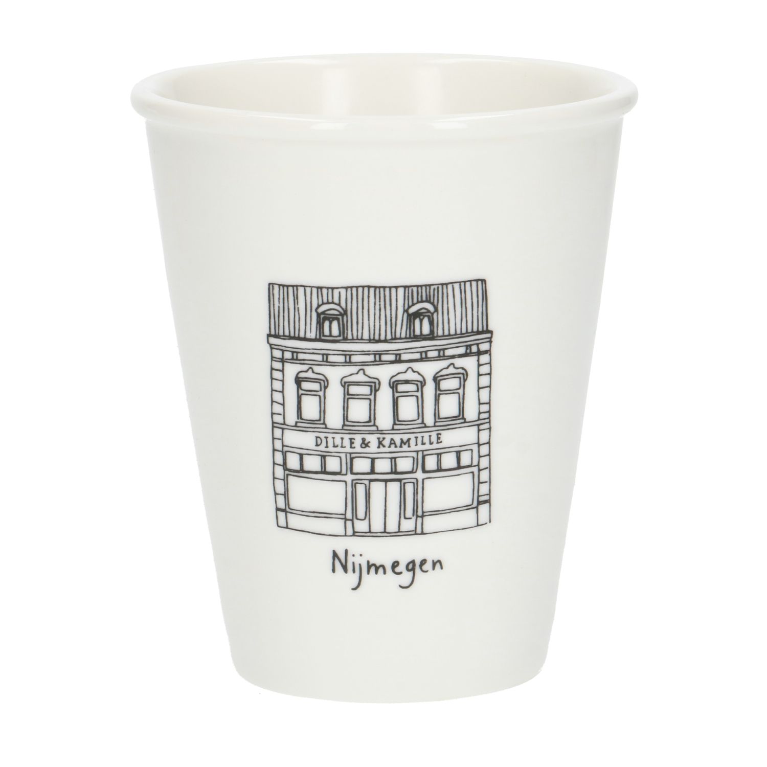 Gevel mok, Nijmegen, porselein, 200 ml