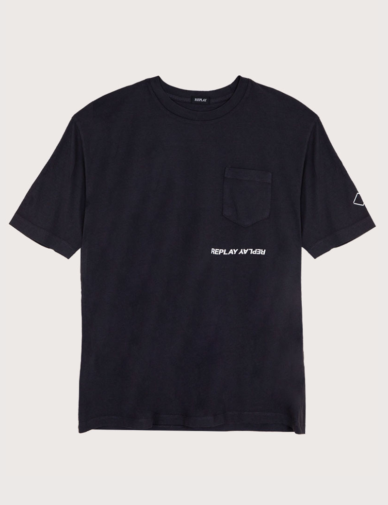 REPLAY T-SHIRT HOMME RELAX NOIR