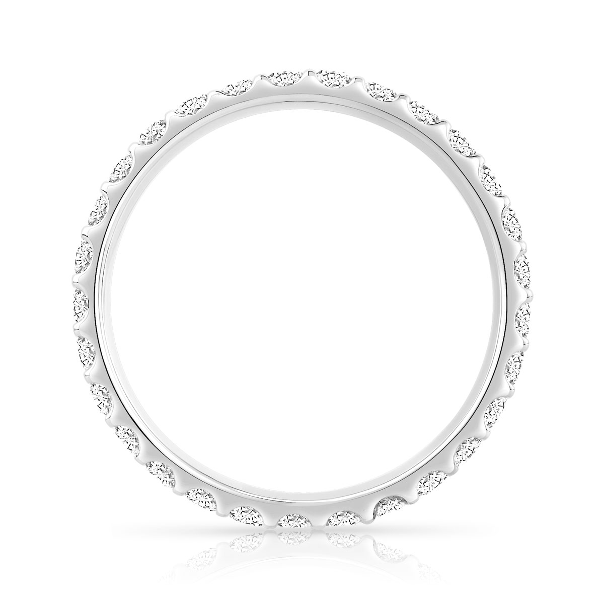 Alliance or 750 blanc diamants synthétiques 0.75 carat