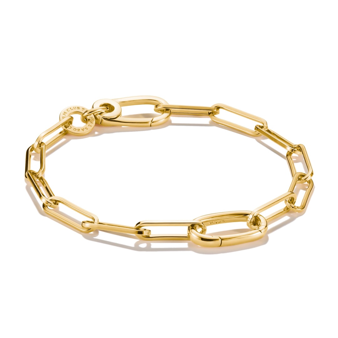 Thomas Sabo Connect Charm-Armband Paperclip mit einem Connect Link vergoldet