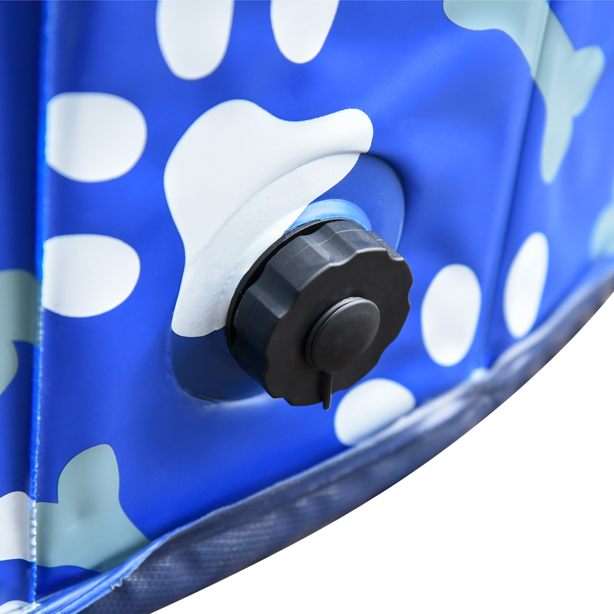 PawHut Hundepool mit Wasserablassventil blau Ø120 x 30H cm