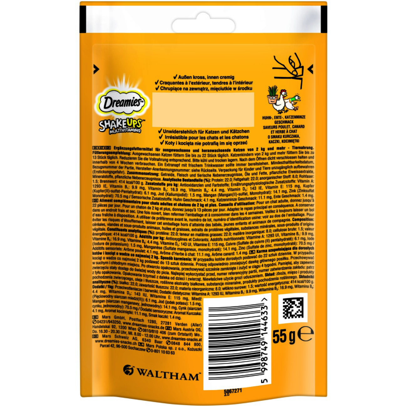 Dreamies ShakeUps 6x55g Chicken Picknick
