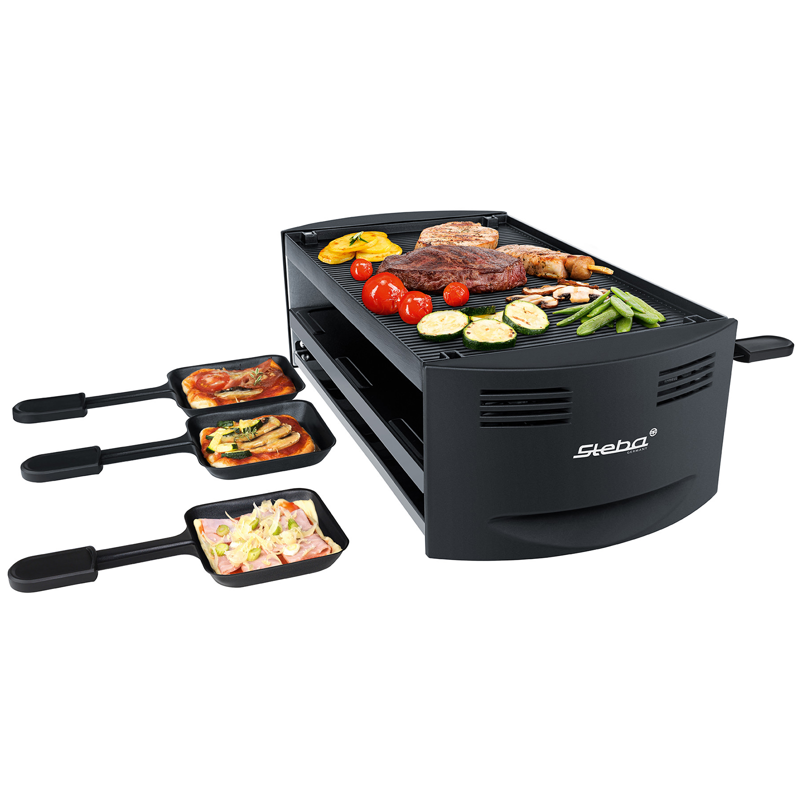 STEBA Pizza-Raclette - schwarz - 1500 Watt