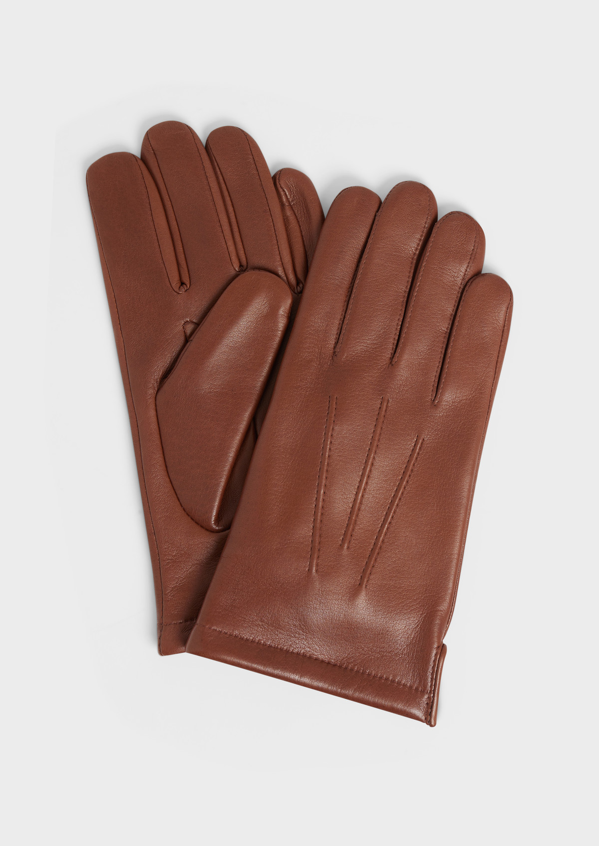 Gants en cuir cognac