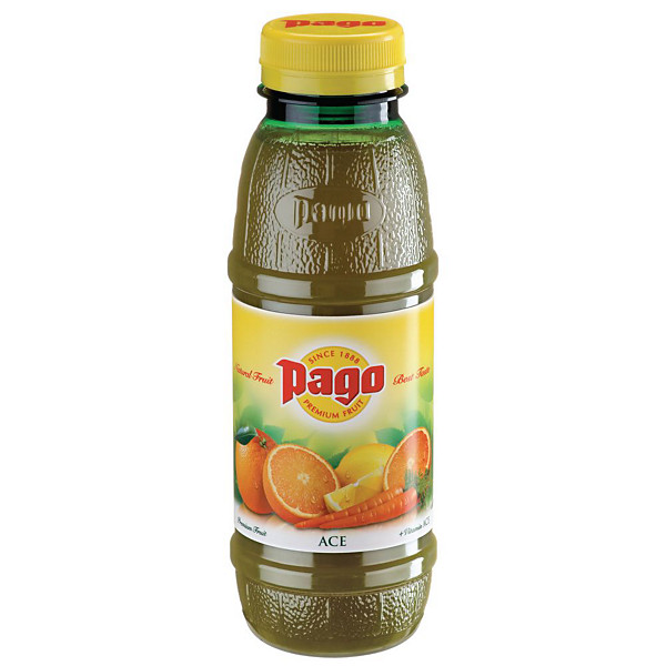 PAGO Bouteille jus ACE : orange, carottes, citron 33 cl (Lot de 12 bouteilles)